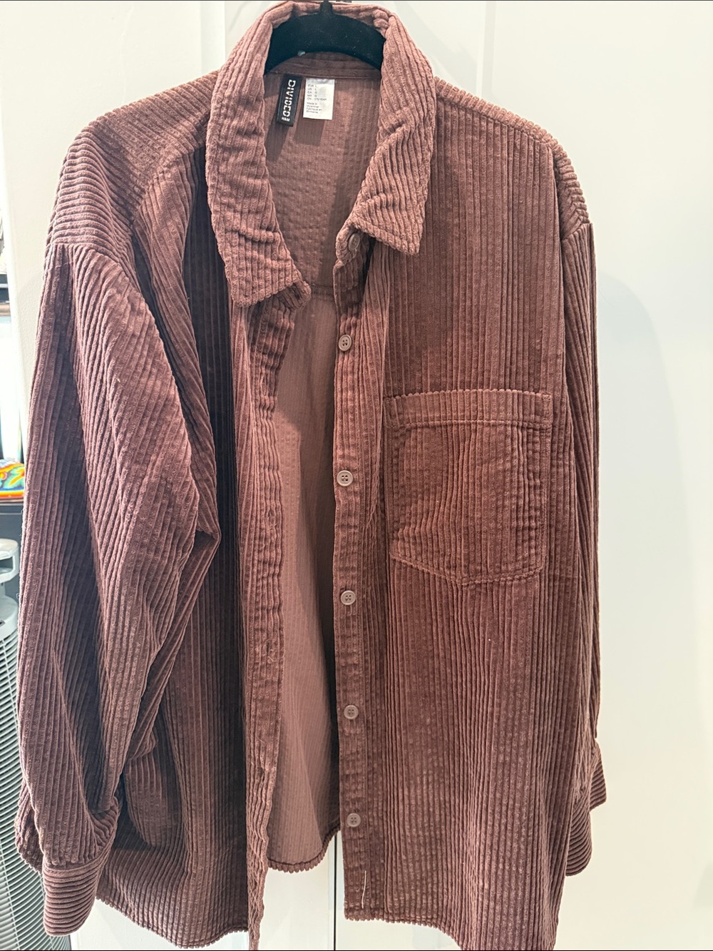 H&M Corduroy Overshirt in Brown